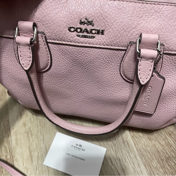Coach Mini Bennett Satchel With Shoulder Strap (Petal Pink/Silver) - Picture 3 of 11